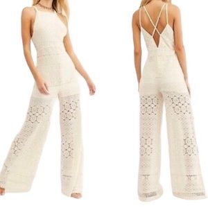 Free People Moon-bay croquet Jumpsuit size Medium